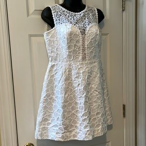 Lilly Pulitzer Raegan sleeveless white lace dress. Size 10.